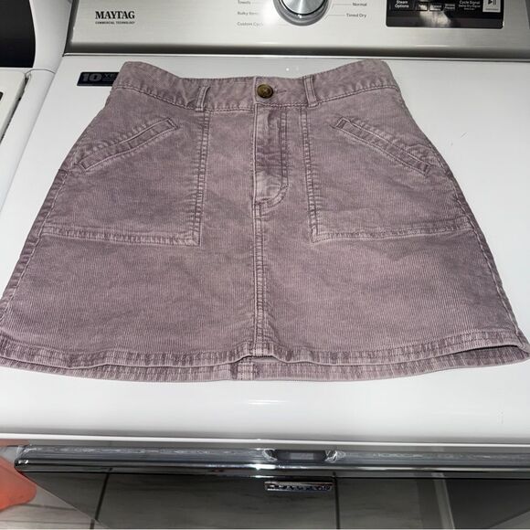 American Eagle Outfitters Purple corduroy A-line Mini Skirt! size 0! Like new! - Picture 2 of 8